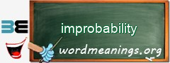 WordMeaning blackboard for improbability